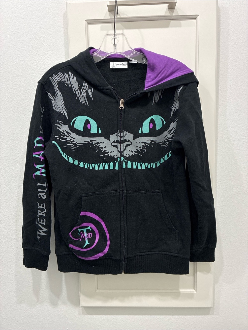 Disneyland Mad T Party Cheshire Cat zip hoodie